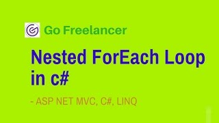 Nested ForEach Loop in c#