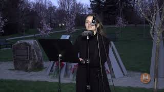 Candle light vigil at the Armenian Genocide Memorial Forest of Hope in Markham