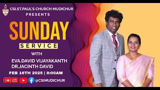 🔴 LIVE | SUNDAY SERVICE |  EVA DAVID VIJAYAKANTH | DR JACINTH DAVID