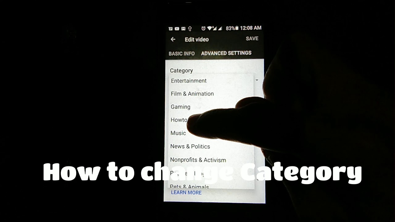 How To Change Category Yt Channel Youtube