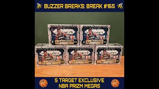 Buzzer Breaks Sports Cards - NBA Prizm 5 Target Mega Box Break #165 + Random #166