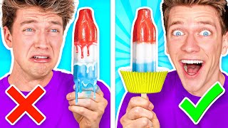 TRYING 1,000 LIFE HACKS IN 24 HOURS!! Breaking Rules, Facing Fears Blindfolded & Dates vs Pranks