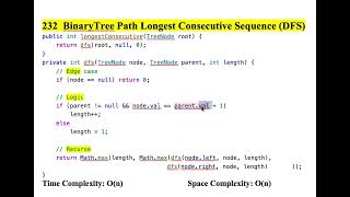 232 Binary Tree - Longest Path Consecutive sequence - DFS