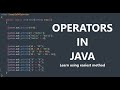Chapter 29: Operators in Java | Learn using easiest way
