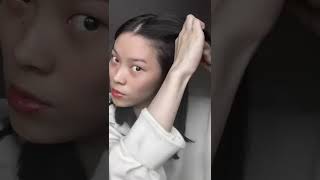 trying k-pop hairstyles on short hair