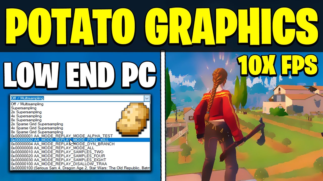 How To Get Potato Graphics In Fortnite On Low End Pc Max Fps 0