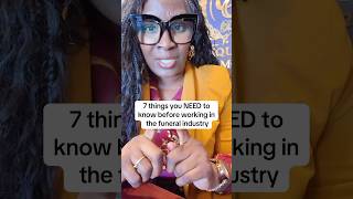 My tips for those considering the funeral industry. #IndustryInsights#FuneralIndustry#CareerTips