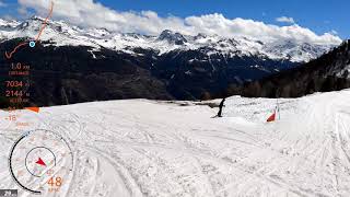 [4K] Skiing Vercorin, Tracuit (Black) 42% Round Trip, Val d'Anniviers Switzerland, GoPro HERO9