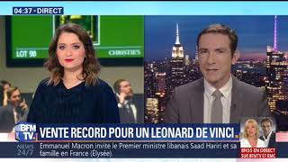 Tableau de Leonard de Vinci, vente record NYC - Cedric Faiche BFMTV