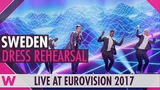 Sweden: Robin Bengtsson “I Can't Go On” semi-final 1 dress rehearsal @ Eurovision 2017