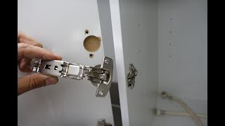 how to fix cabinet door hinges