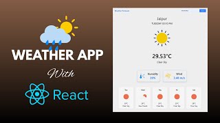 Weather App Project in React | OpenWeather API (Beginner)