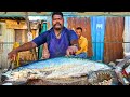 KASIMEDU 🔥 SPEED SELVAM | 12 KG BIGG SEER FISH CUTTING VIDEO | IN KASIMEDU | FF CUTTING 🔪