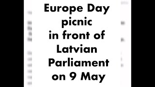 Latvian parliament throws Europe day picnic on 9 May #latvia #latvianews