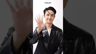 마리끌레르 8월호 촬영장에서 인사를 건네는 도경수(Doh Kyungsoo)