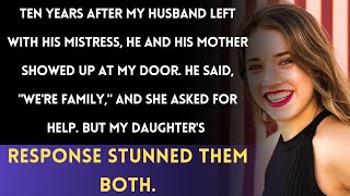 Ten years after leaving with his mistress, my husband came back. His daughter’s words shocked him.