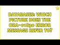 Databases: Which picture does the ORA-01830 error message refer to? (2 Solutions!!)