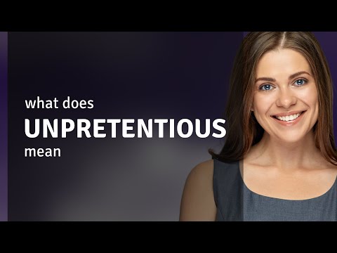 What is a synonym for unpretentious?