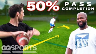 Can an Average Guy Throw 50% NFL Pass Completion? | Above Average Joe | GQ Sport