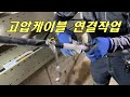 지하공동구 고압케이블 직선접속, 고압케이블 쉴드접지, 고압케이블 편단접지, 고압케이블 종단접속, 고압케이블 단말처리, 고압케이블 탈거, 고압케이블 절단기