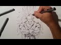 sketching u0026 inking vegito super saiyan 3 dragonball z tolgart