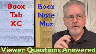 Boox Tab XC Compared to Boox Note Max and Other Questions Answered