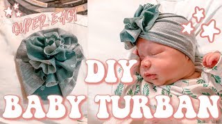 DIY: SUPER EASY Ruffle Baby Turban