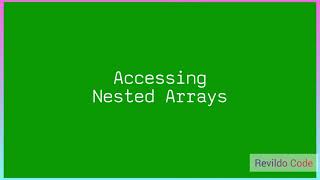 Accessing Nested Arrays in javascript | Javascript Full Course |#javascript | #Revildo_code
