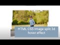 HTML CSS Image split 3d hover effect