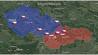 Czechia vs Slovakia using Google earth