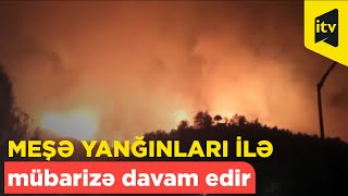 Meşə yanğınları ilə mübarizə davam edir