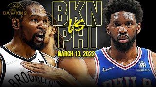 Brooklyn Nets vs Philadelphia 76ers Full Game Highlights | March 10, 2022 | FreeDawkins