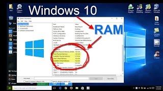 Windows 10 - How to check RAM/Memory - System Specs - Free \u0026 Easy