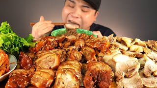 정직한보쌈 보쌈과 족발 그리고 막국수 먹방~!! 리얼사운드 ASMR social eating Mukbang(Eating Show)