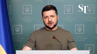 Ukraine's Zelensky asks the West if they're scared of Russia as he makes arms demand