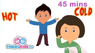 Opposite Songs | English Learning Song | Popular Nursery Rhymes for Kids Children Babies I HappyKids