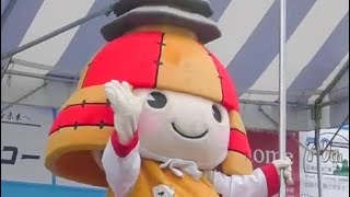 熊本県の鞠智城からやって来た ころう君のPRステージ　しらかわキャラ市2019　2日目　00079