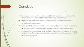 EEL6825 Pattern Recognition OCR Final Presentation
