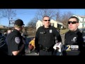 Police surprise kids with new basketball hoop