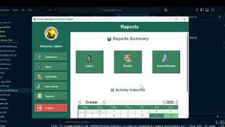 Reports Admin Export Excel - Library System (Python Tkinter & SQLITE - Desktop App Demo)