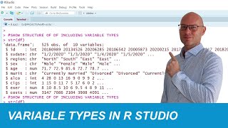 Variable Types in R Studio - Absolute Beginners Tutorial