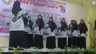 Paduan suara PC Nibong dalam rangka memperingati HUT PGRI yang ke 79