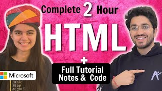HTML Tutorial for Beginners | Complete HTML with Notes \u0026 Code