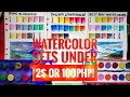 Watercolor sets under $2 or 100 Pesos. How chalky are these?