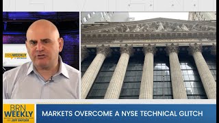 Markets overcome a NYSE technical glitch