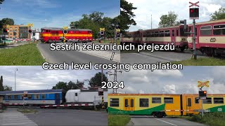 Sestřih železničních přejezdů / Czech level crossing compilation 2024