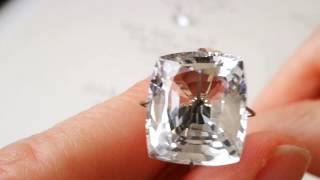 white topaz 11 13 ct cushion cut