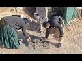 grandmother and hussein s effort to cement the floor around the cave