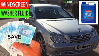 How to fill up Windshield Wiper Fluid on Mercedes C-Class