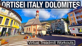City Walks 4K Walking Tour - Ortisei Italy in the Dolomites - Virtual Treadmill Walk